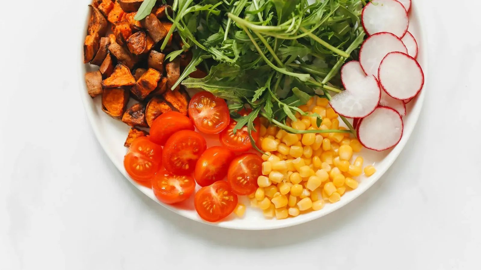 A plate of veg food