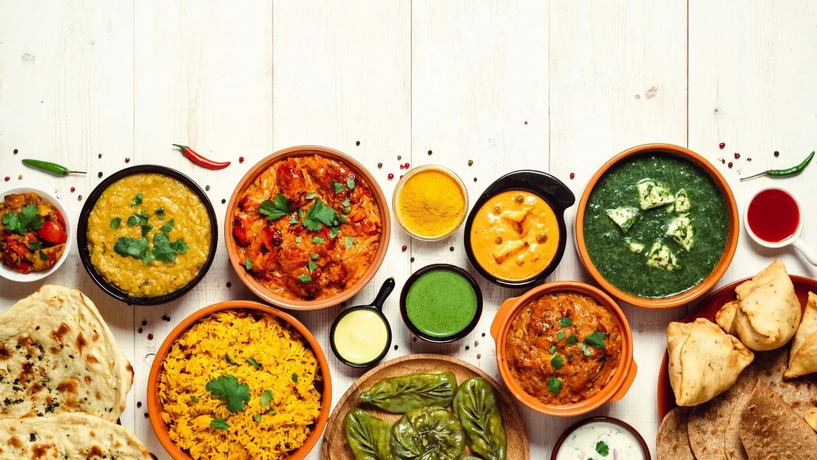 various type of indian foods